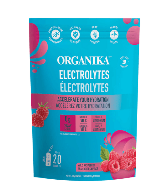 Organika Electrolytes Wild Raspberry 3.5g x20 Sachets - Wellness Supplement