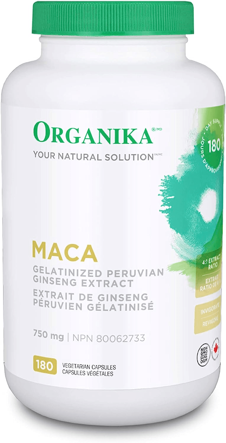 Organika Maca 750mg 180 Veg Capsules - Wellness Supplement