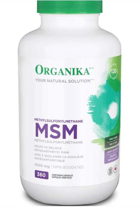 Organika MSM 1000mg 360 Veg Capsules - Wellness Supplement