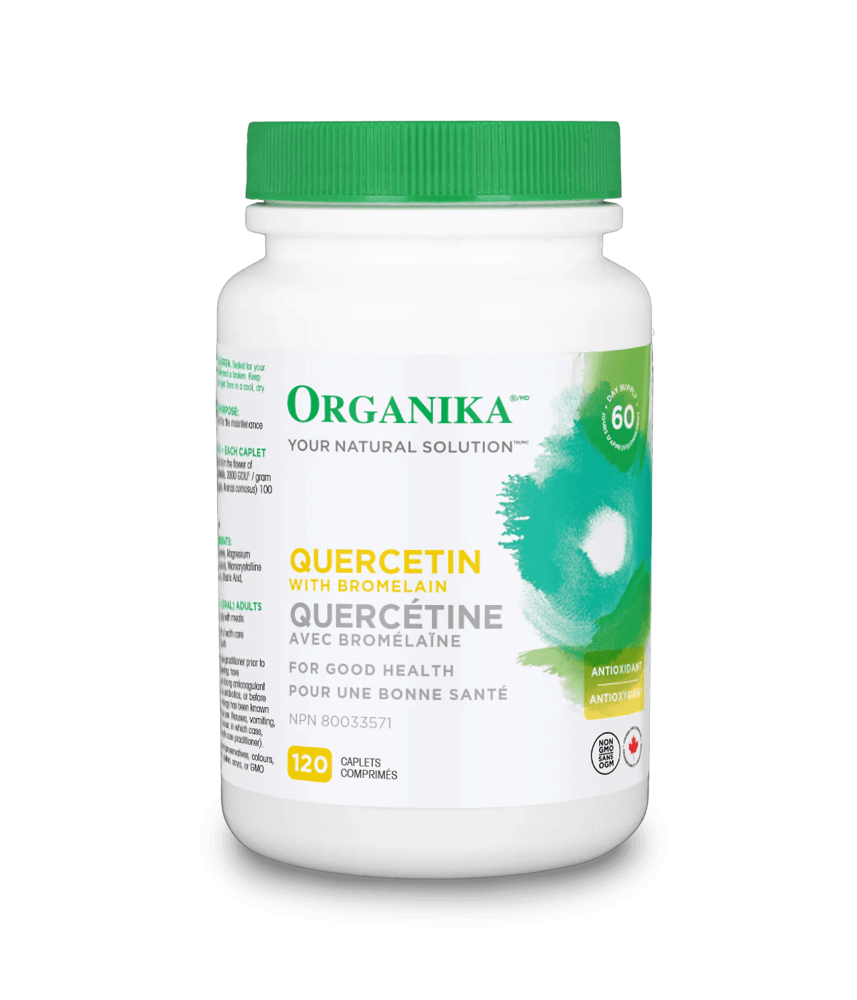 Organika Quercetin With Bromelain 500mg 120 Caplets - Wellness Supplement