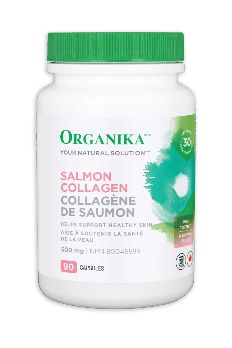 Organika Salmon Collagen 500mg 90 Capsules - Wellness Supplement