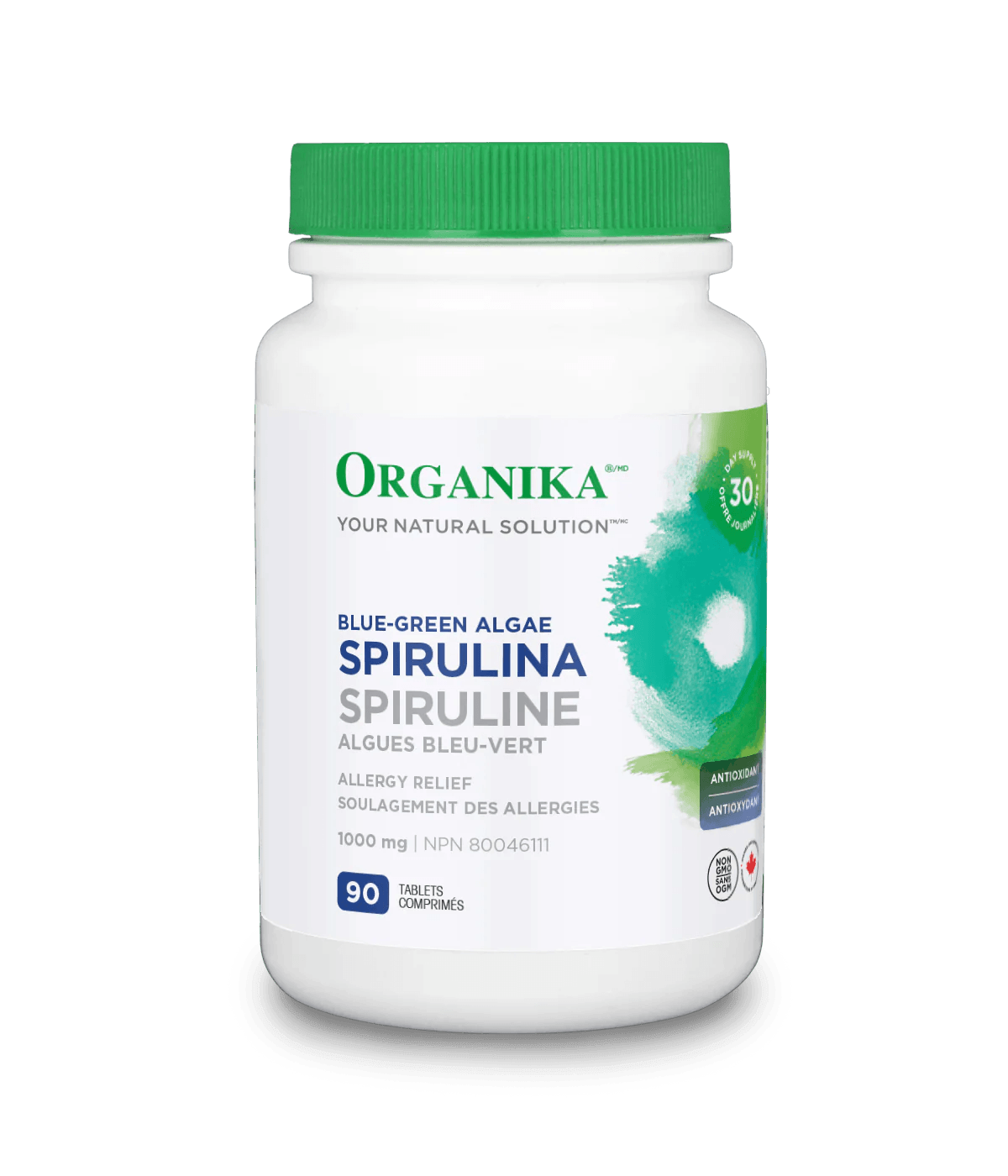Organika Spirulina 1000mg 90 Tablets - Wellness Supplement