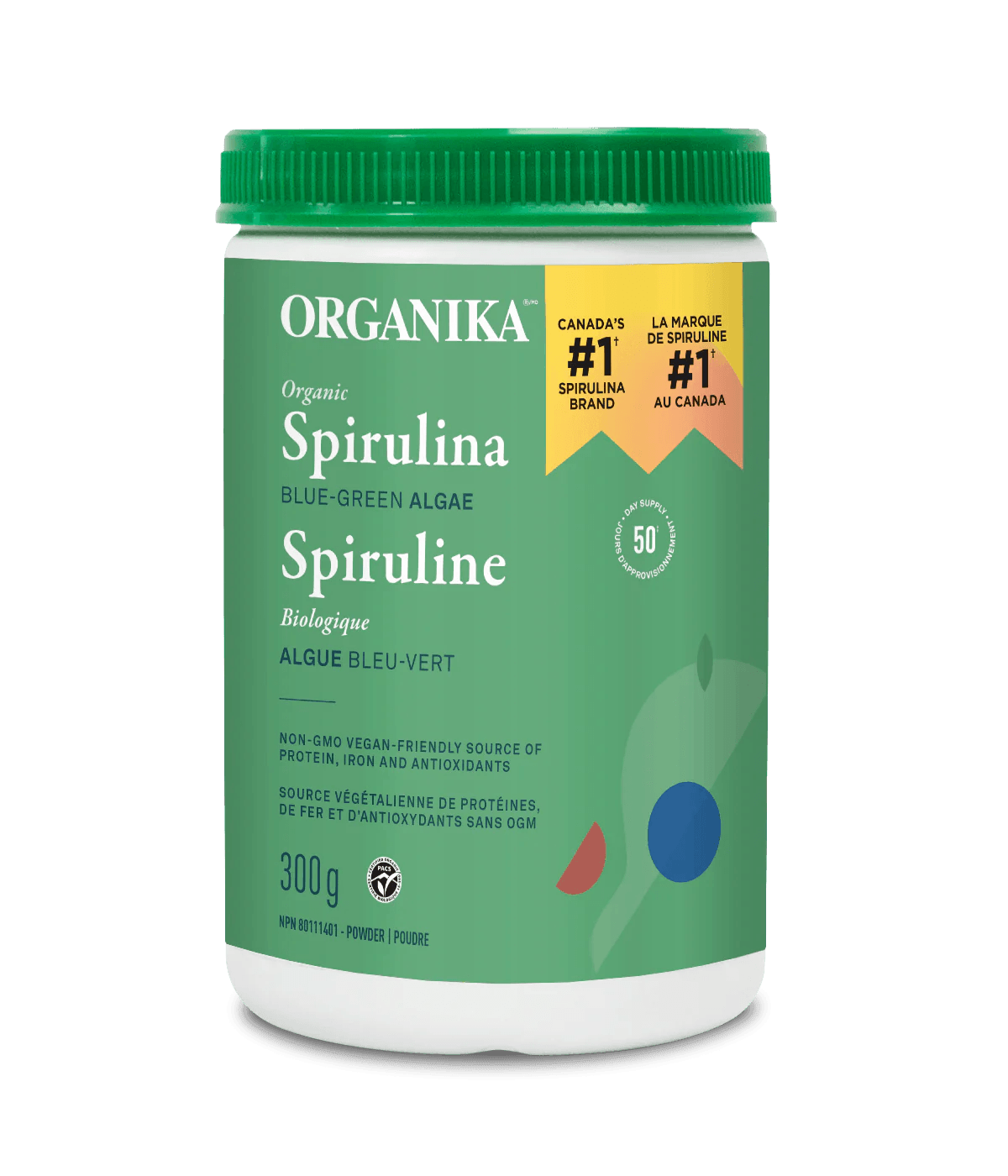 Organika Spirulina Powder Organic 300g - Wellness Supplement