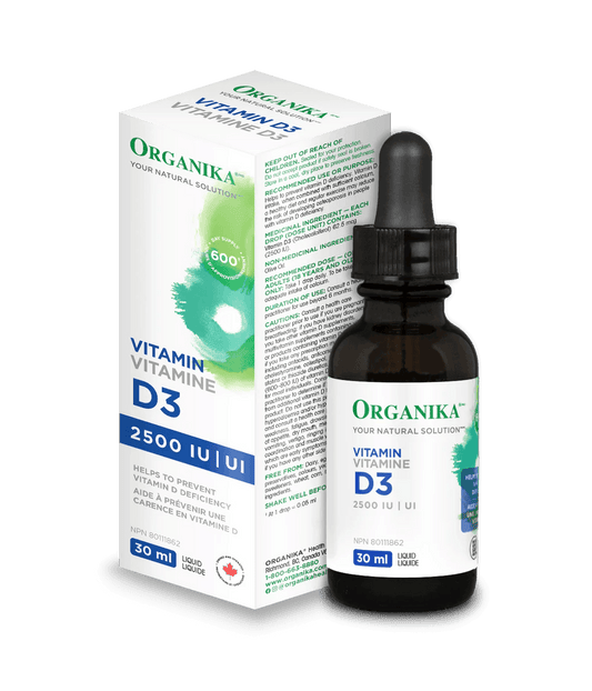 Organika Vitamin D3 2500IU 30mL - Wellness Supplement