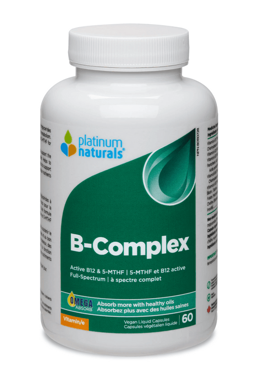 Platinum Naturals B-Complex 120 Vegan Liquid Capsules - 