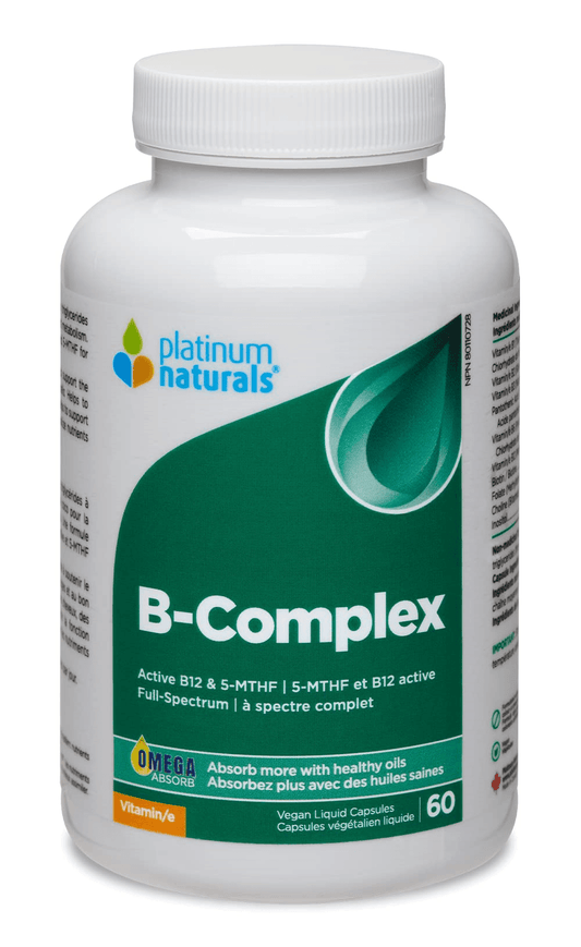 Platinum Naturals B-Complex 60 Vegan Liquid Capsules - 