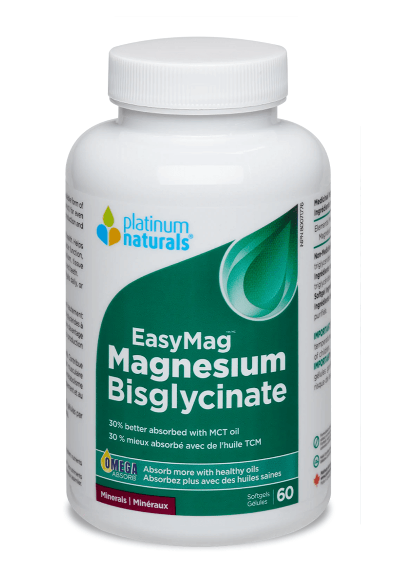 Platinum Naturals Easymag™ Magnesium Bisglycinate 60 Softgels - 