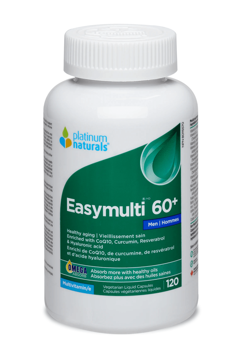 Platinum Naturals Easymulti® 60+ For Men 120 Veg Liquid Capsules - 