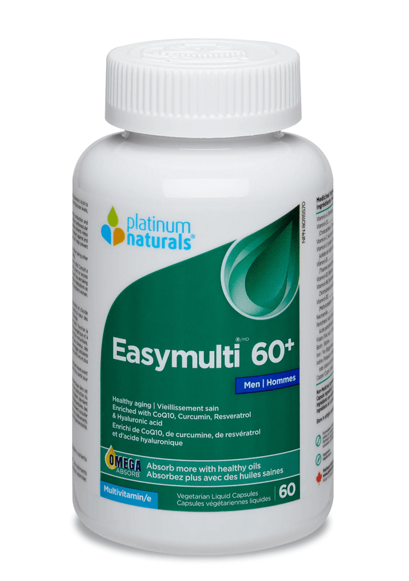 Platinum Naturals Easymulti® 60+ For Men 60 Veg Liquid Capsules - 