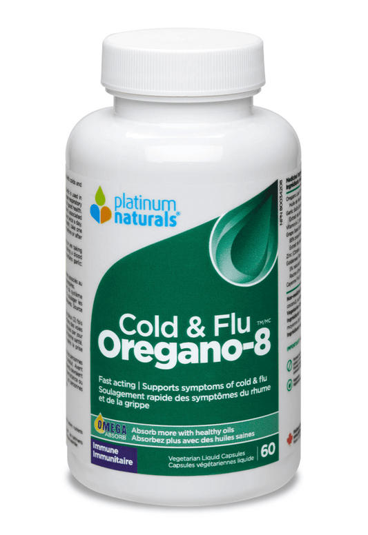 Platinum Naturals Oregano-8™ Cold & Flu 60 Veg Liquid Capsules - 