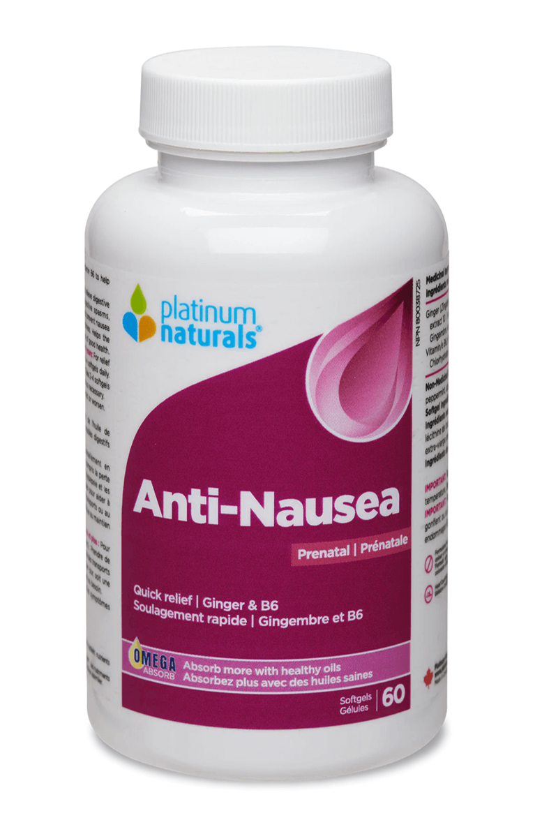 Platinum Naturals Prenatal Anti-Nausea 60 Softgels - 