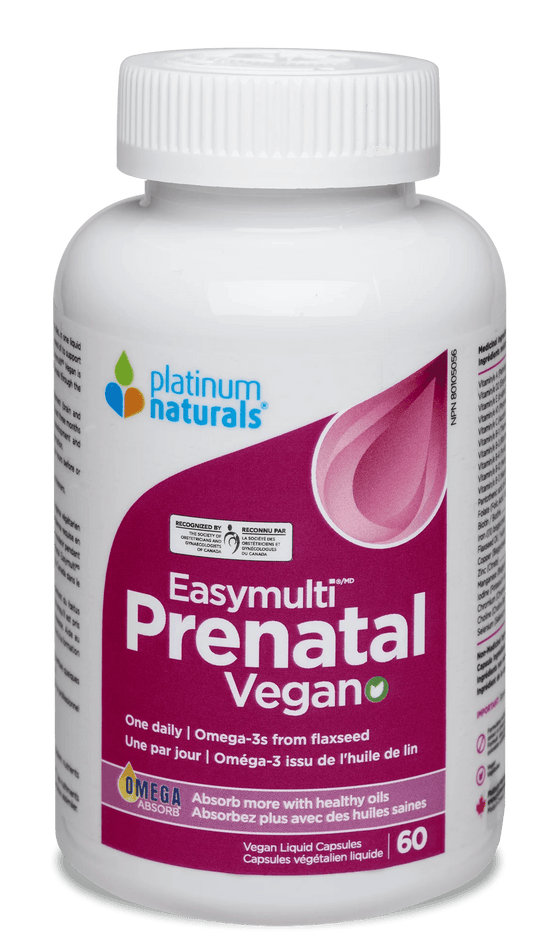 Platinum Naturals Prenatal Easymulti® Vegan 60 Vegan Liquid Capsules - 