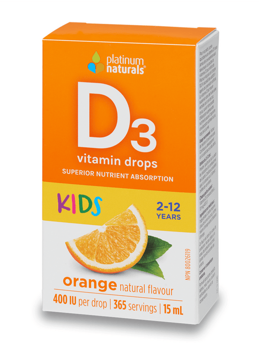 Platinum Naturals Vitamin D3 Drops 400IU For Kids 15mL - 