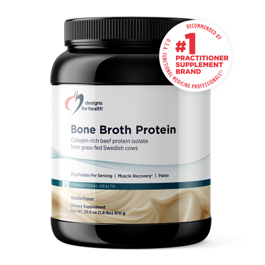Designs for Health Bone Broth Protein Vanilla 810g Powder