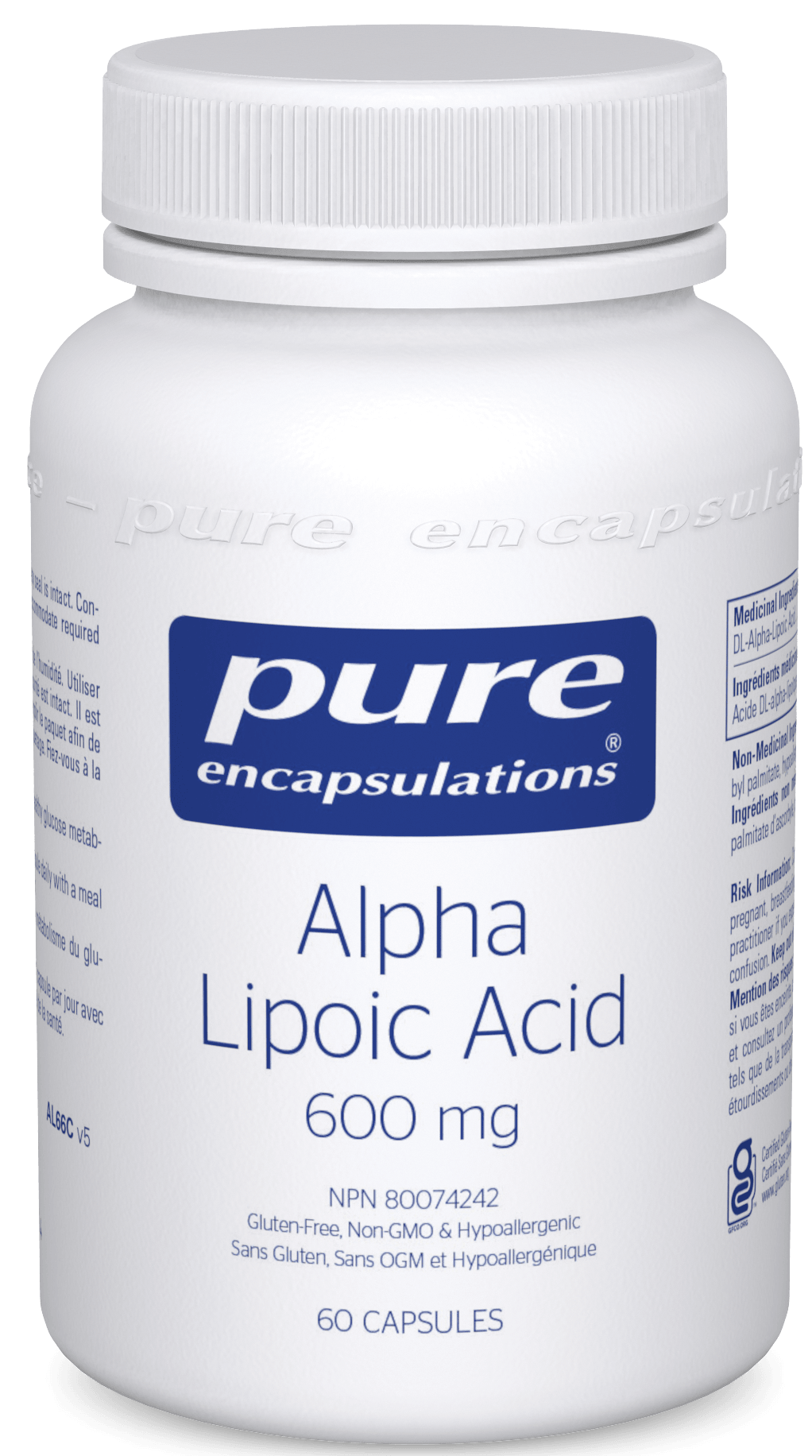 Pure Encapsulations Alpha Lipoic Acid 600mg 60 Capsules 