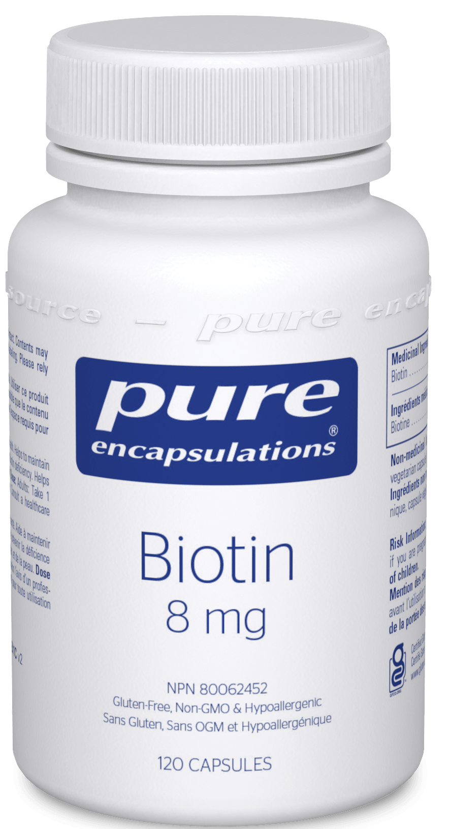 Pure Encapsulations Biotin 8mg 120 Capsules 