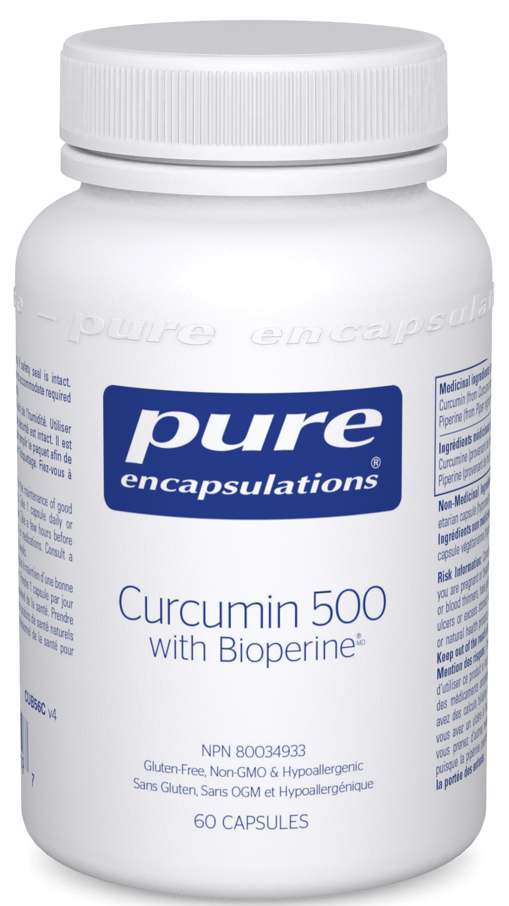 Pure Encapsulations Curcumin 500 with Bioperine® 60 Capsules 