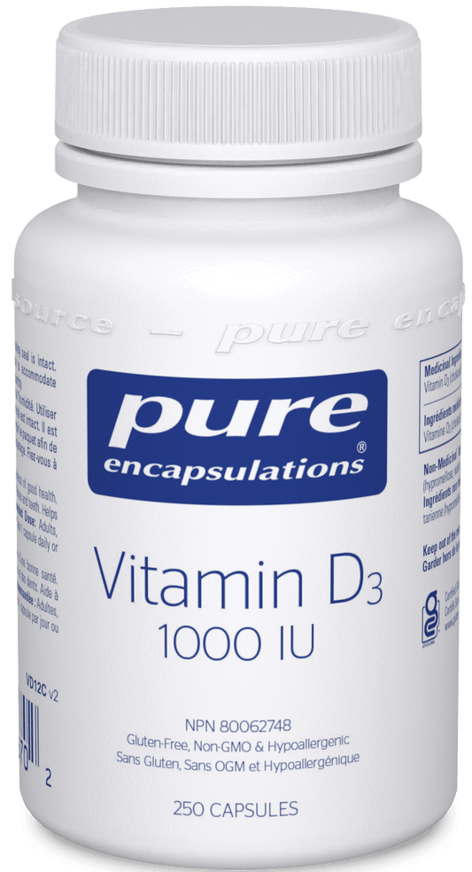 Pure Encapsulations Vitamin D3 1000 IU 250 Capsules 
