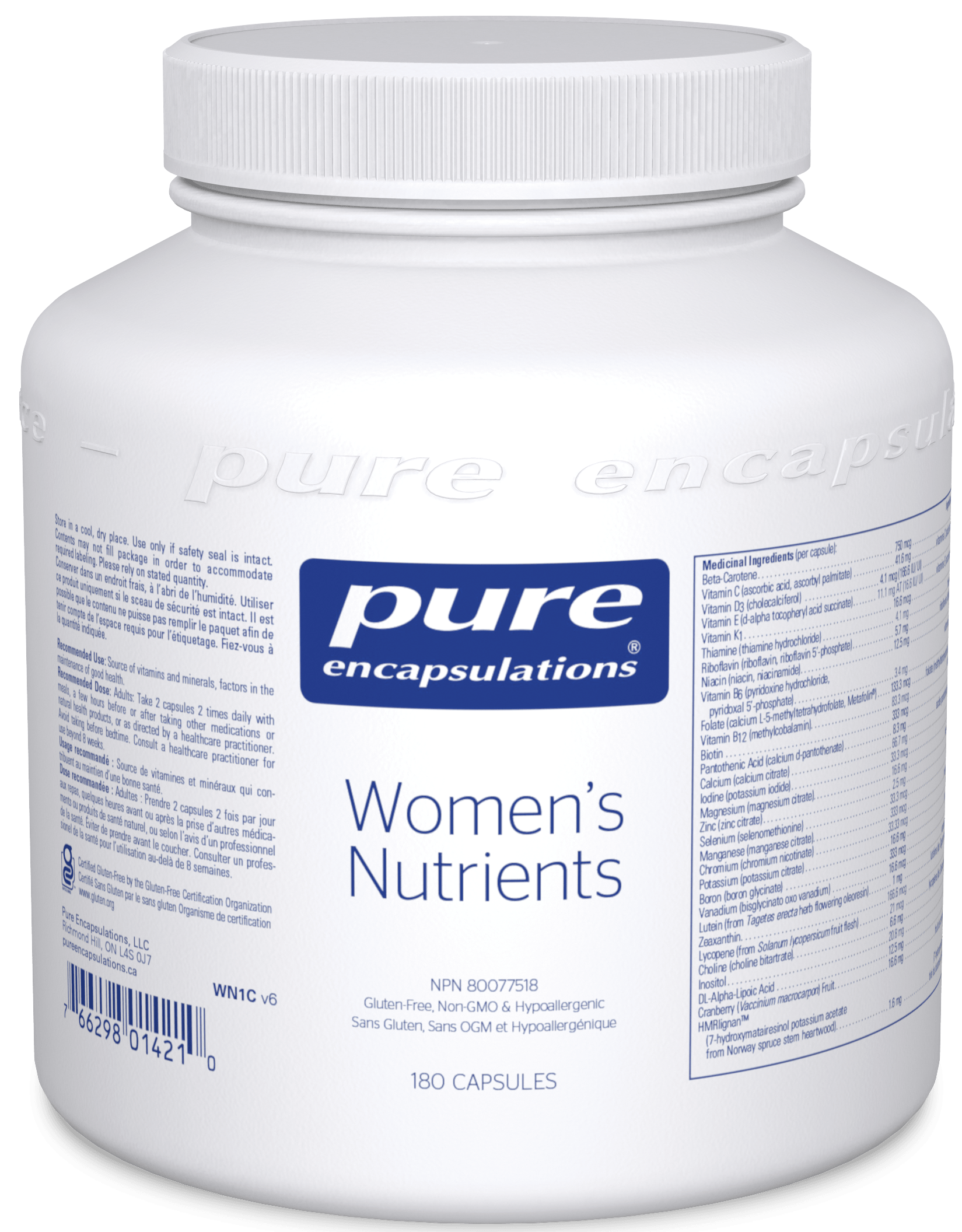 Pure Encapsulations Women’s Nutrients 180 Capsules 