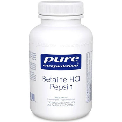 Pure Encapsulations Betaine HCl Pepsin 250 Capsules