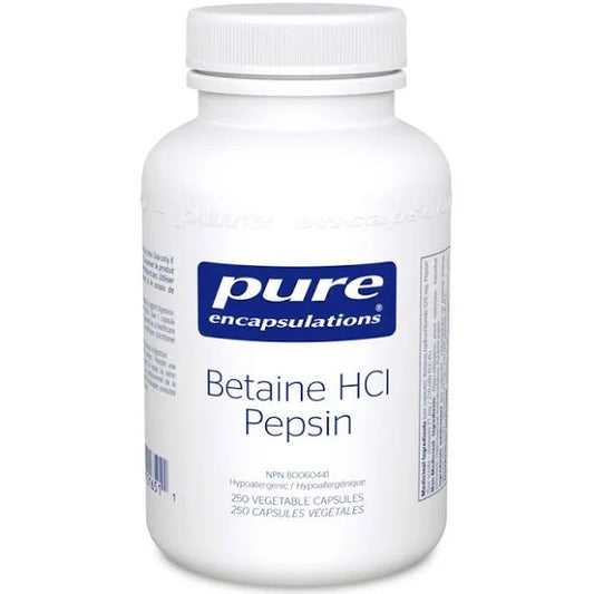 Pure Encapsulations Betaine HCl Pepsin 250 Capsules