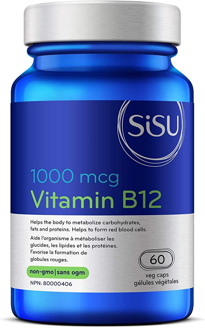 Sisu B12 1000mcg Cyanocobalamin 60 Veg Capsules  