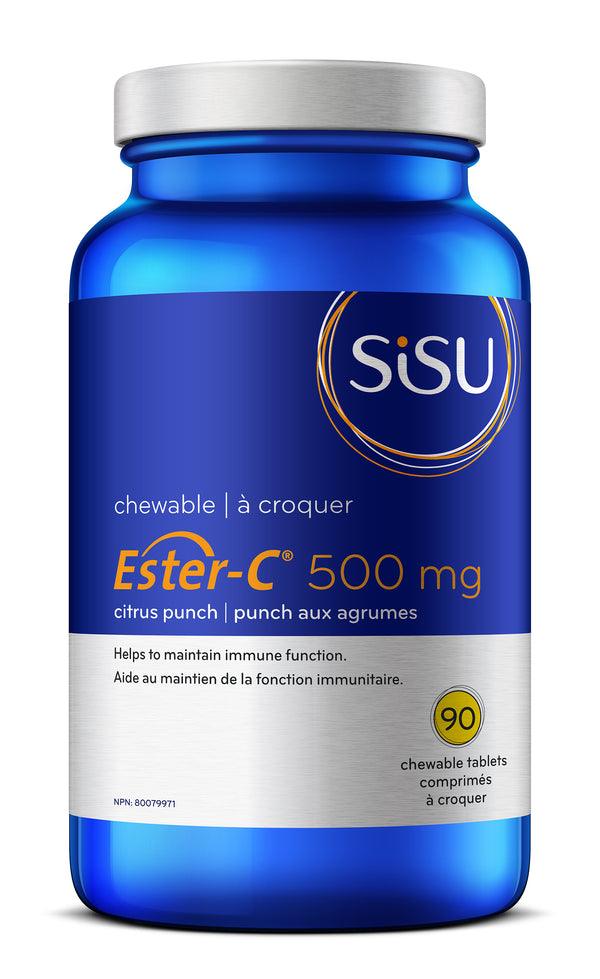 Sisu Ester-C 500mg Citrus 90 Chewable Tablets  