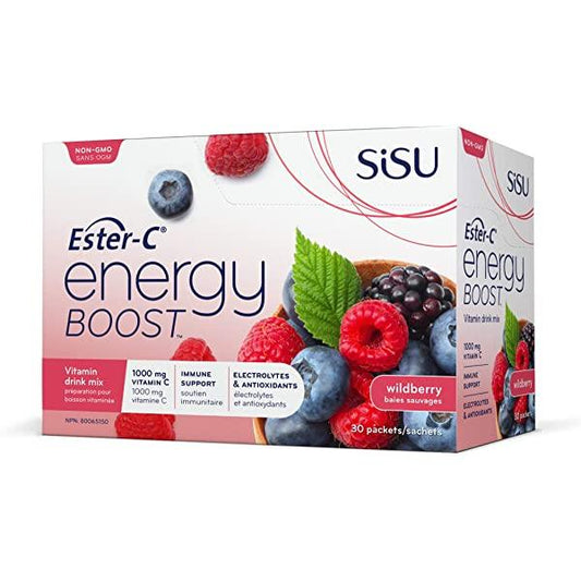 Sisu Ester-C Energy Boost Berry 30 Packets  
