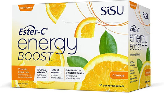Sisu Ester-C Energy Boost Orange 30 Packets  