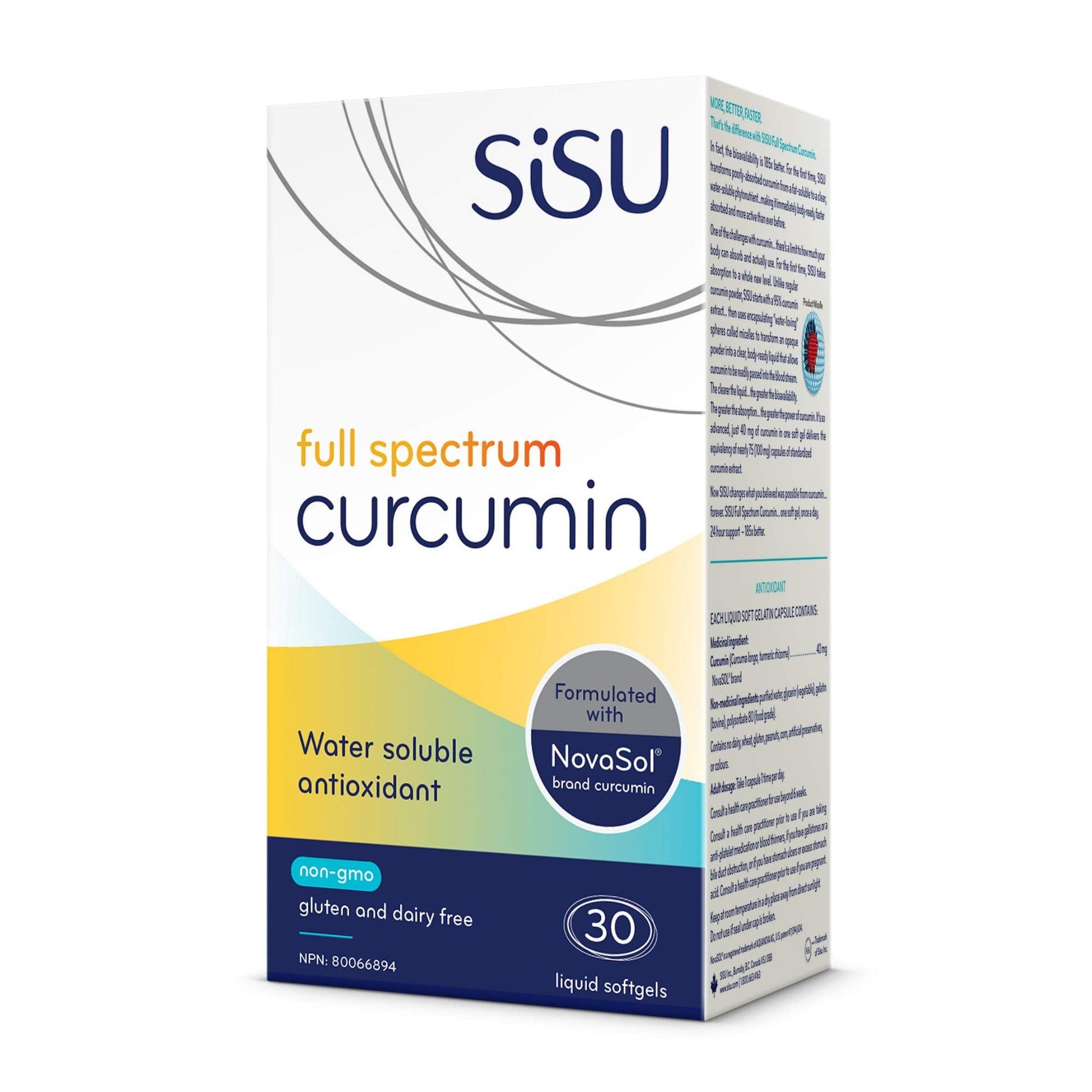 Sisu Full Spectrum Curcumin 30 Softgels  
