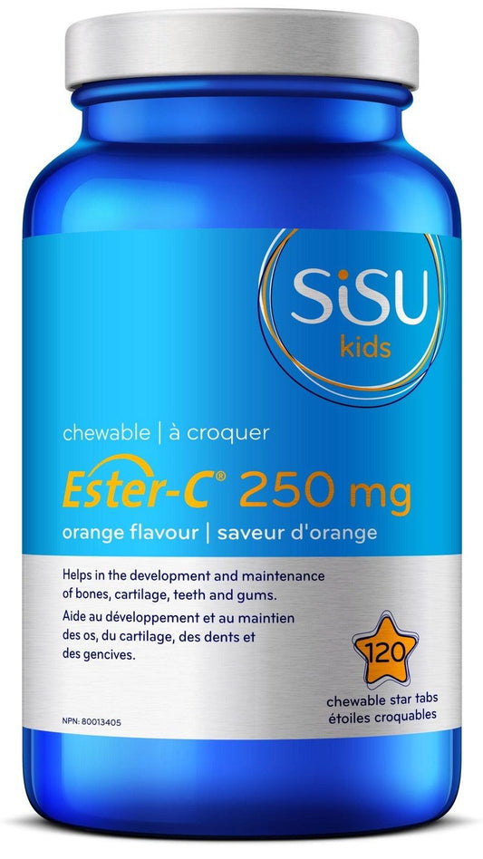 Sisu Kids Ester-C 250mg Orange 120 Chewable Tablets  