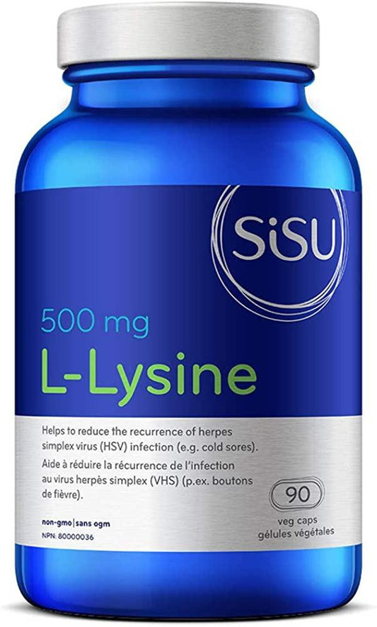 Sisu L-Lysine 500mg 90 Veg Capsules  