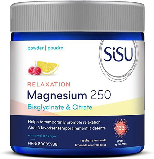 Sisu Magnesium 250 Relaxation Blend Powder Raspberry Lemonade 133g  