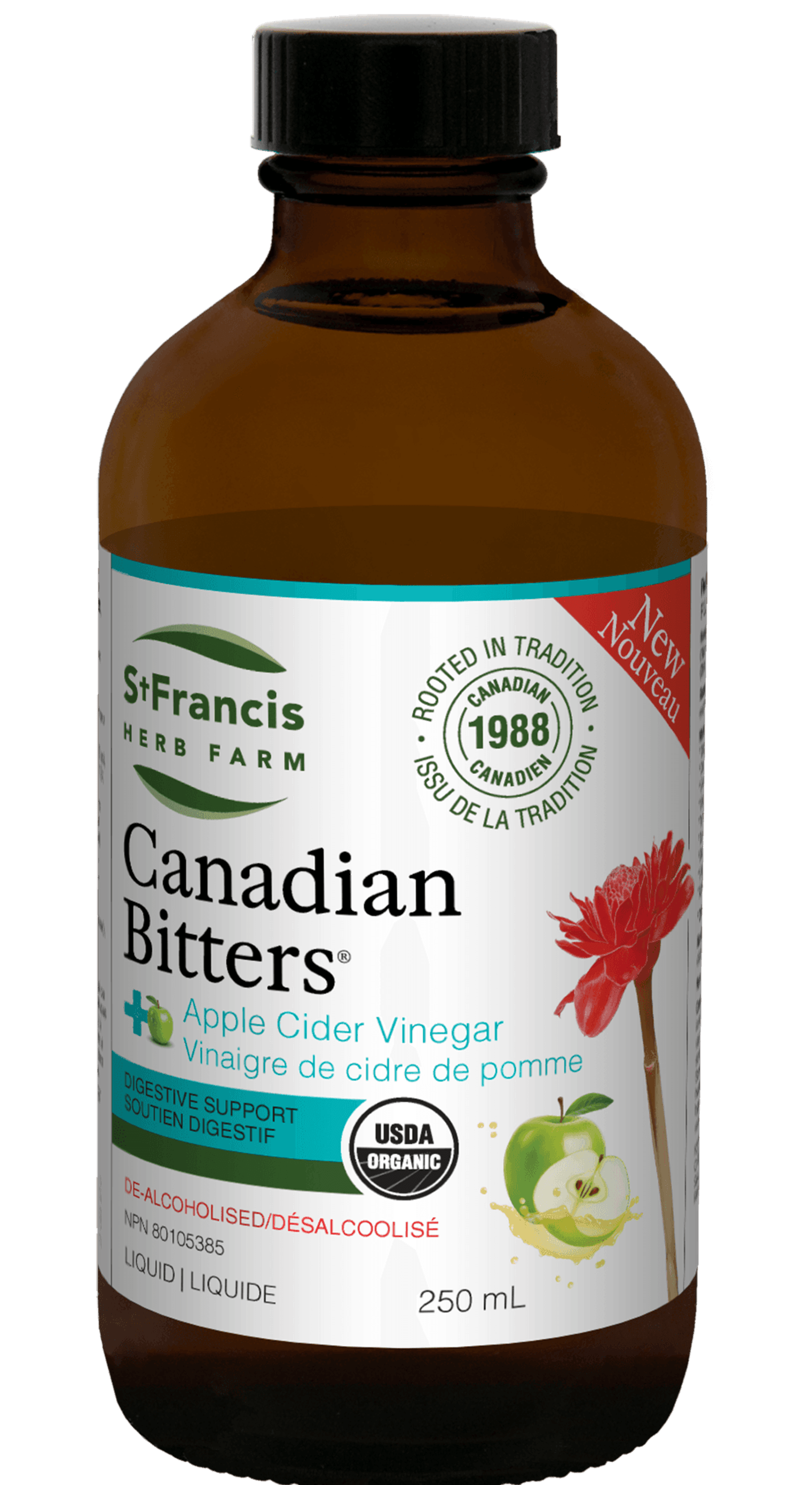 St. Francis Canadian Bitters® + Apple Cider Vinegar 250mL 