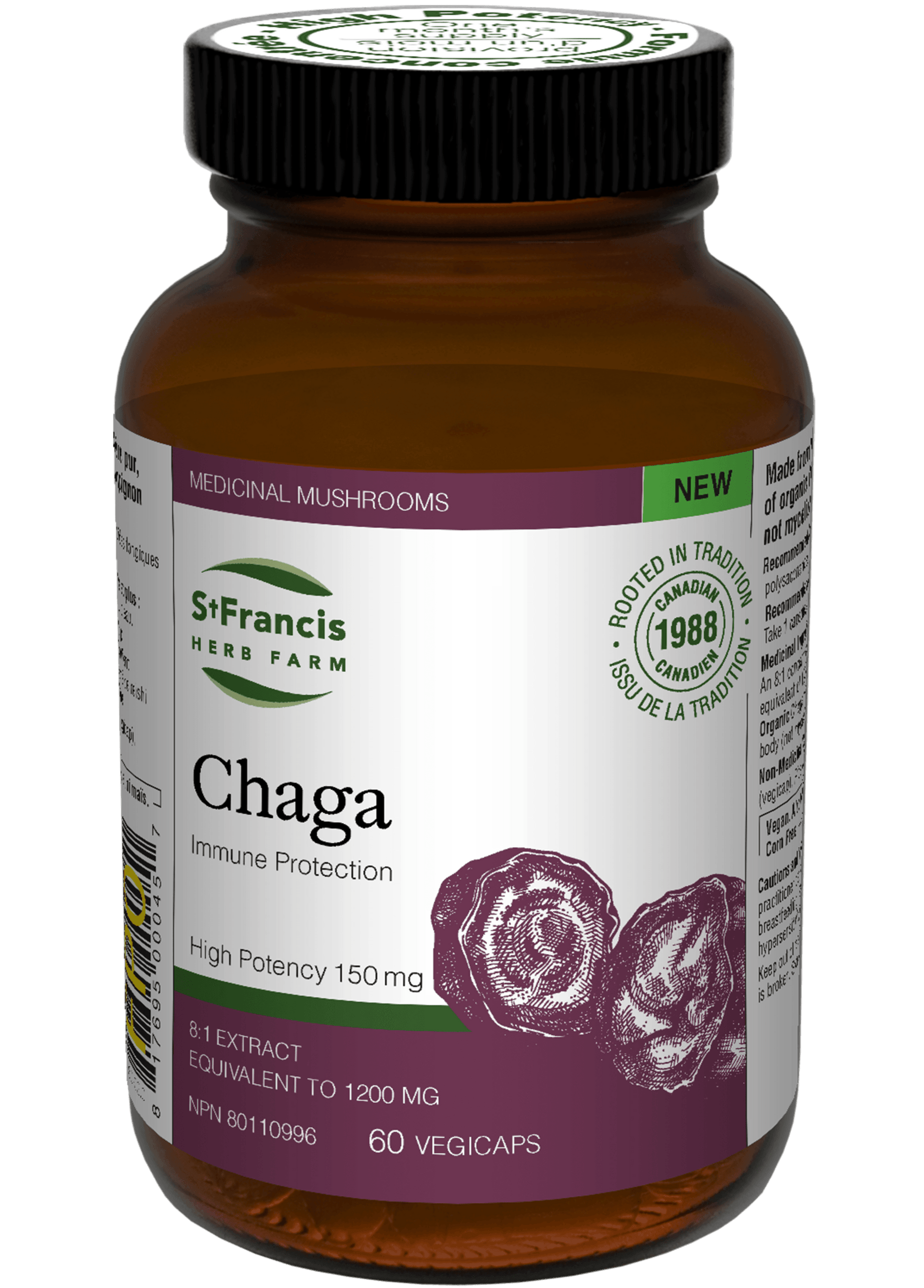 St. Francis Chaga (8:1 Extract) 60 Capsules 