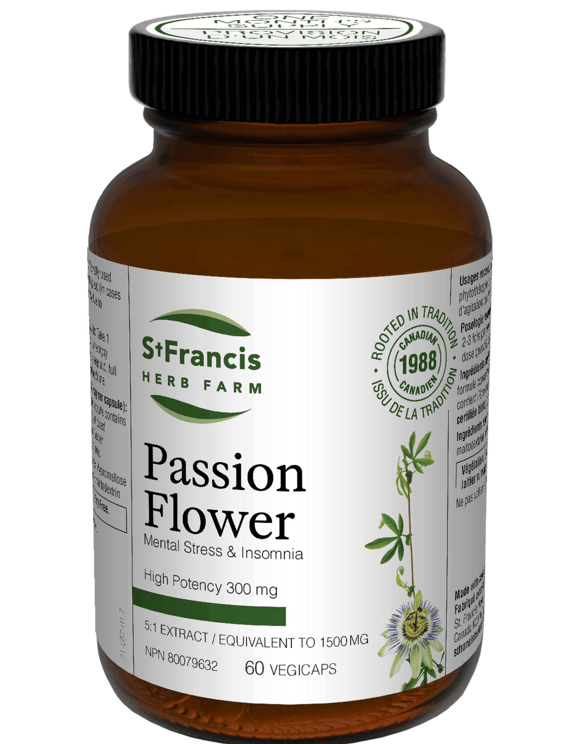 St. Francis Passion Flower 5:1 Extract 60 Capsules