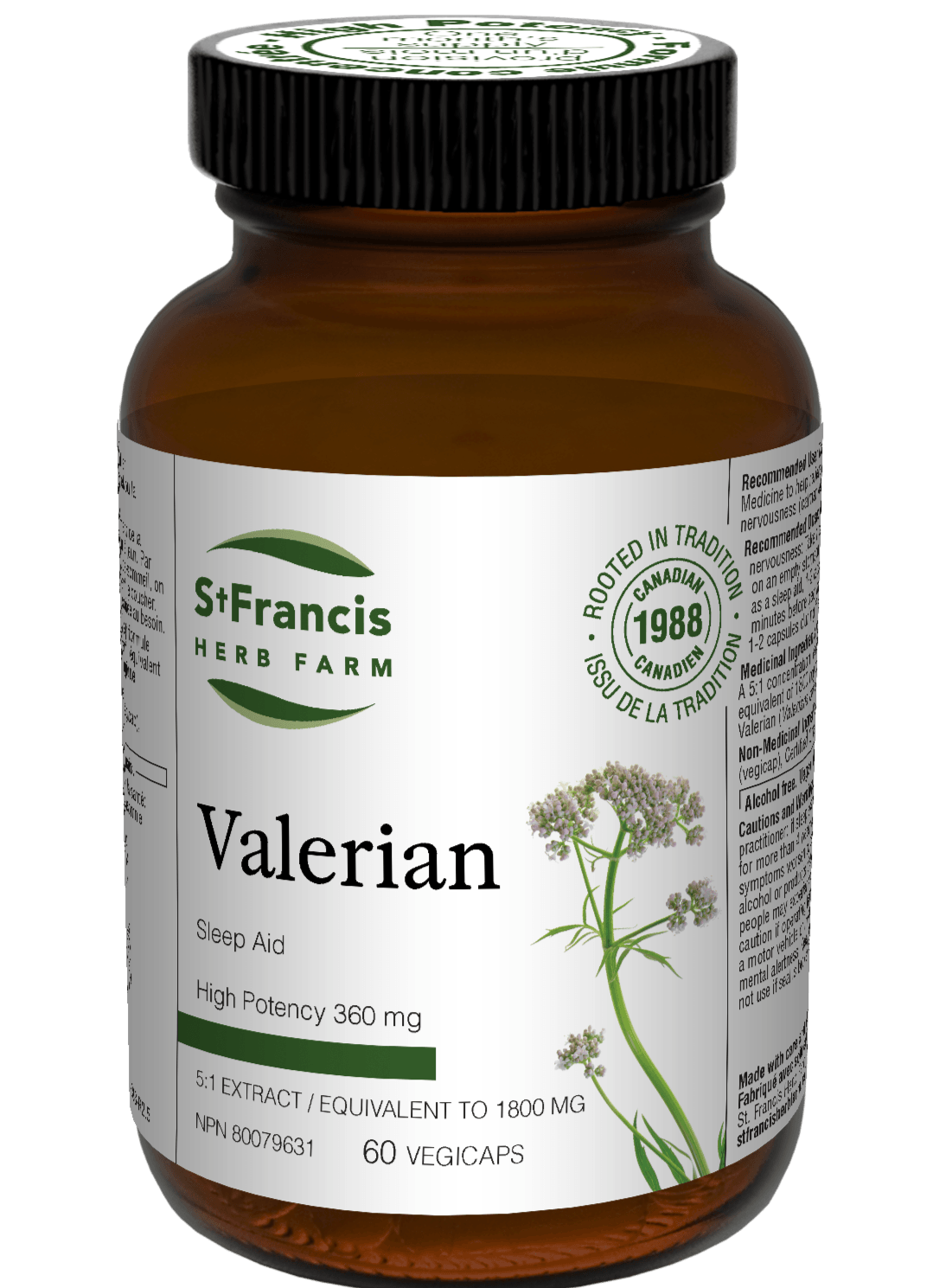 St. Francis Valerian 5:1 Extract 60 Capsules