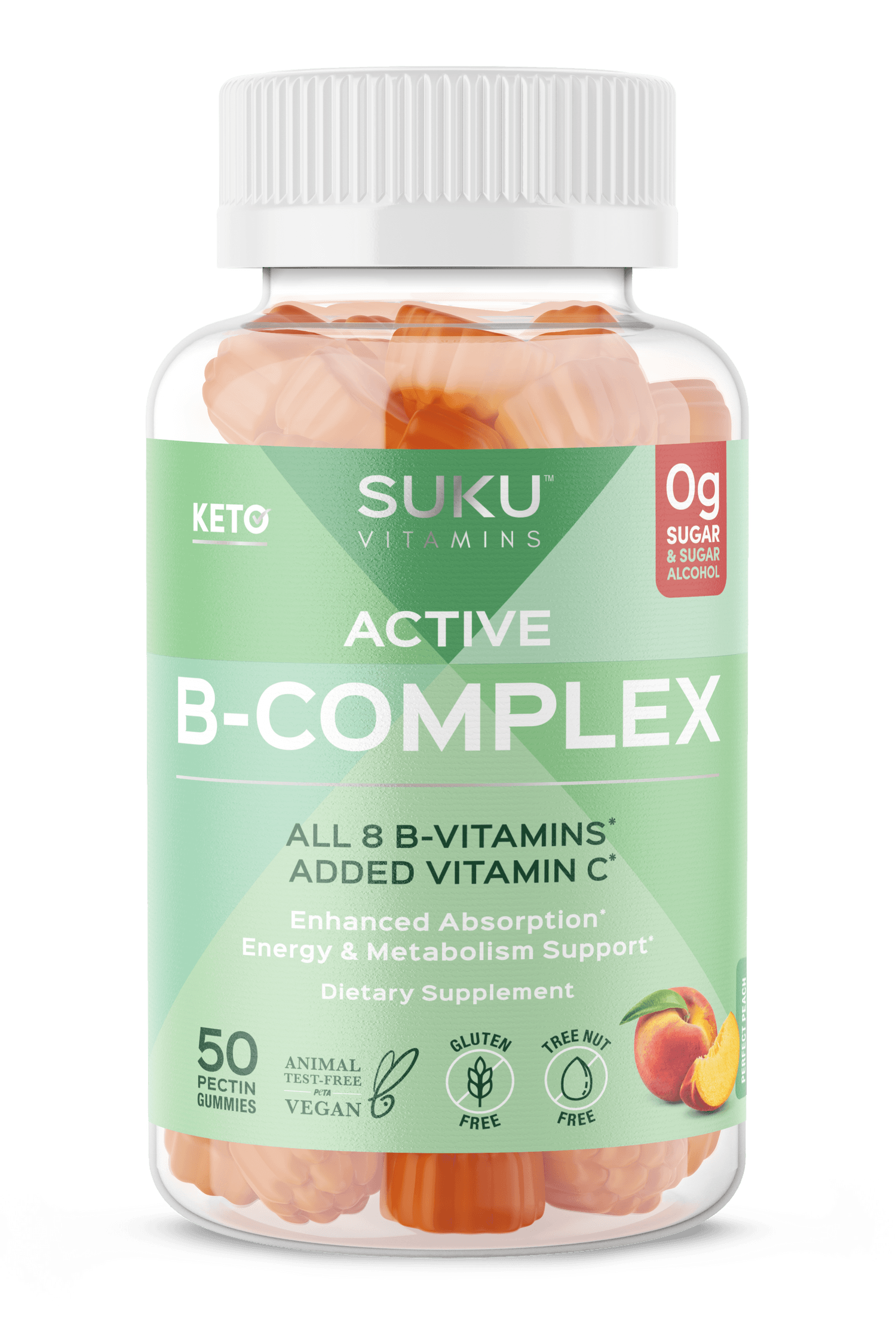 SUKU Vitamins Active B-Complex 60 Gummies - Wellness Supplement