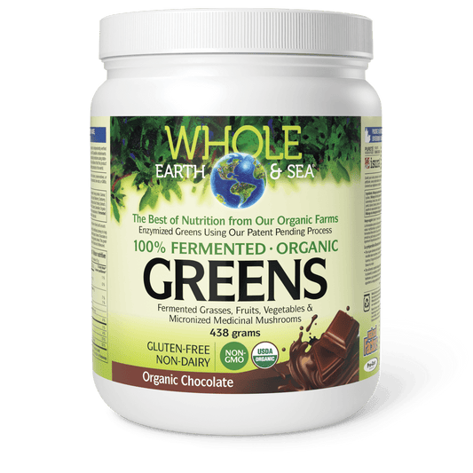 Whole Earth & Sea Fermented Organic Greens Organic Chocolate 438g