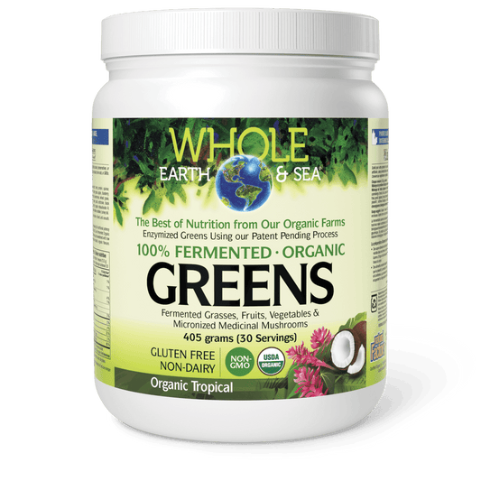 Whole Earth & Sea Fermented Organic Greens Organic Tropical 405g