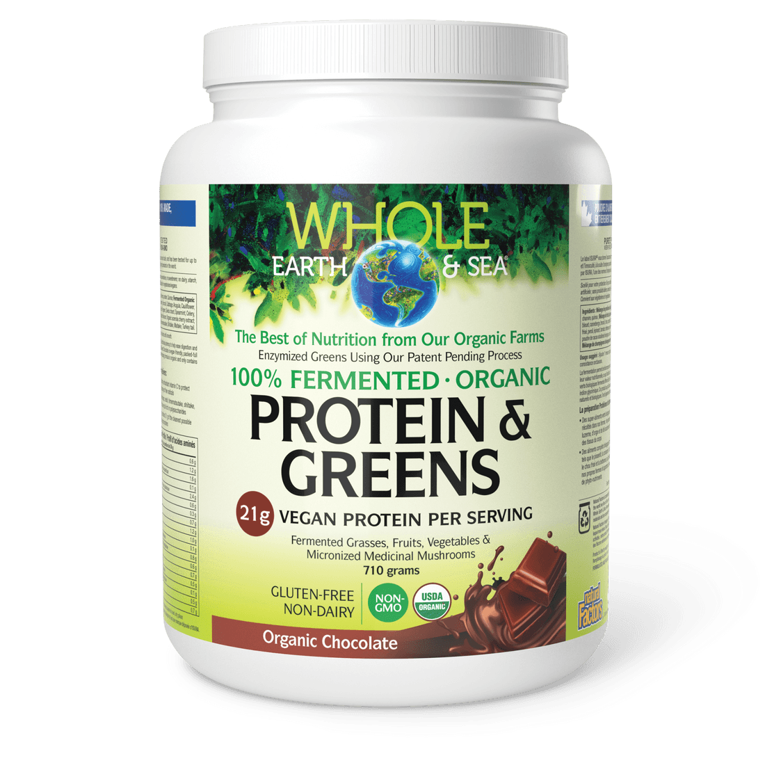 Whole Earth & Sea Fermented Organic Protein & Greens Organic Chocolate 710g