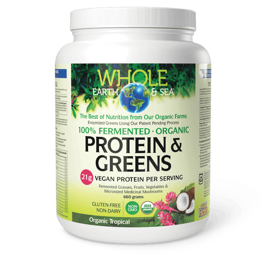 Whole Earth & Sea Fermented Organic Protein & Greens Organic Tropical 660g 