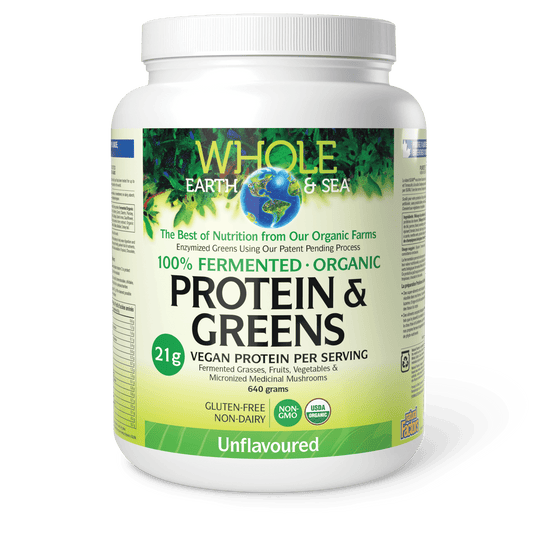 Whole Earth & Sea Fermented Organic Protein & Greens Unflavoured 640g