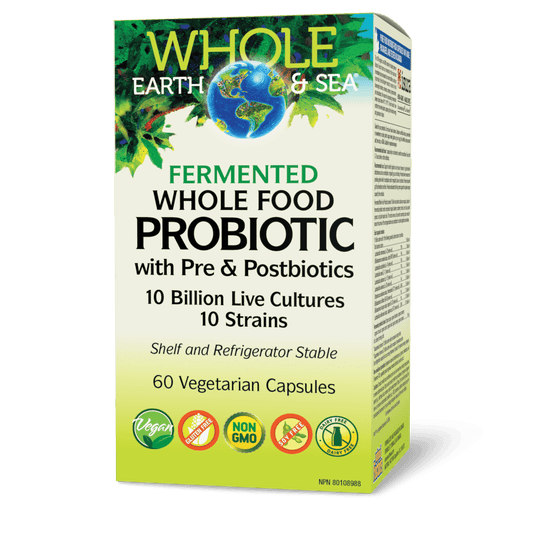 Whole Earth & Sea Fermented Whole Food Probiotic 10 Billion 60 Veg Capsules