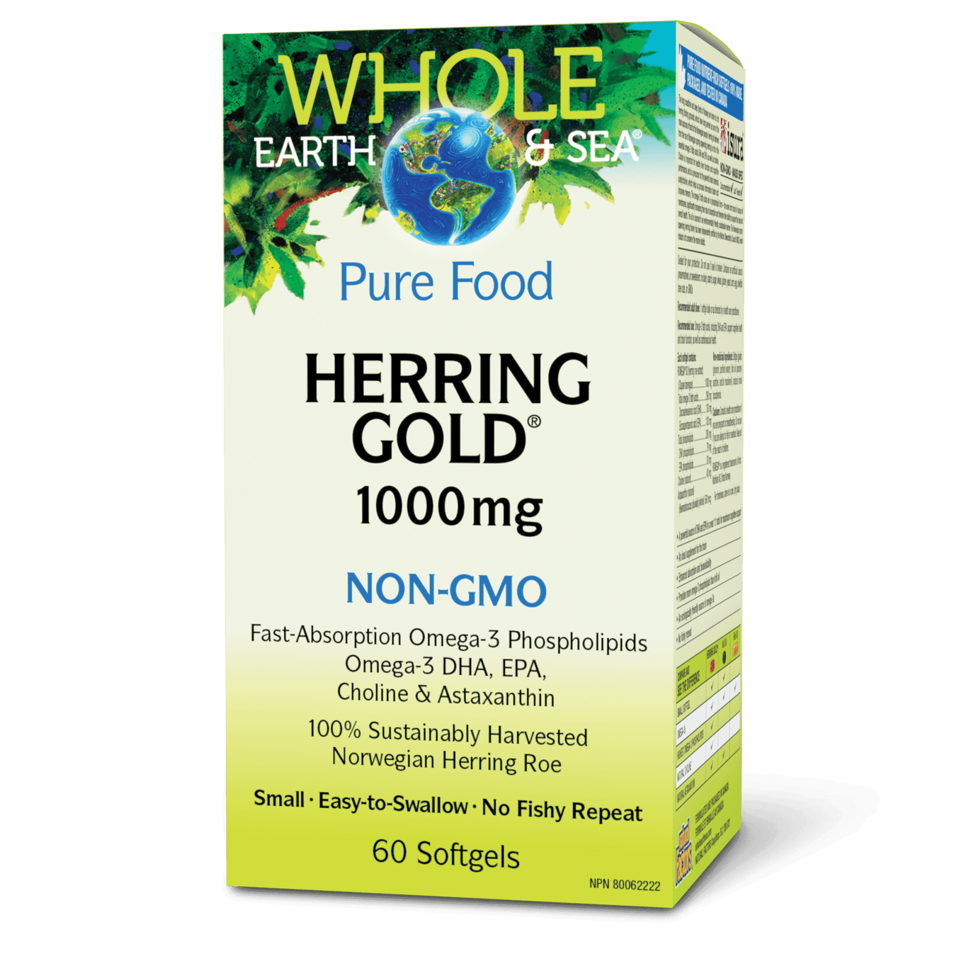 Whole Earth & Sea Herring Gold 1000 mg 60 Softgels
