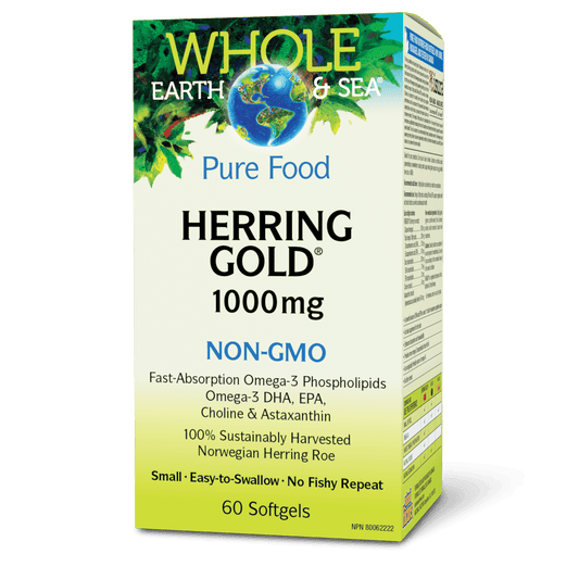 Whole Earth & Sea Herring Gold 1000 mg 60 Softgels