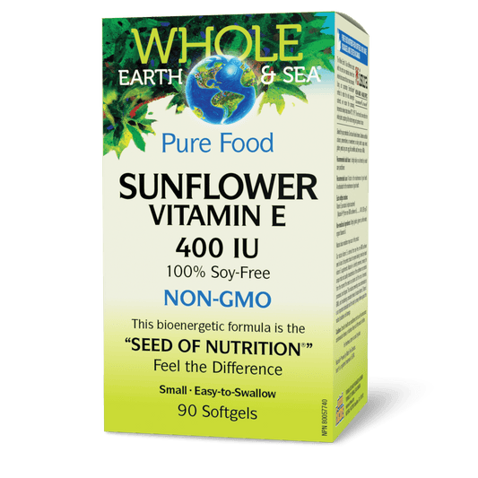 Whole Earth & Sea Sunflower Vitamin E 400 IU 90 Softgels